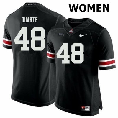 Women's Ohio State Buckeyes #48 Tate Duarte Black Nike NCAA College Football Jersey Fashion IKZ3444UQ